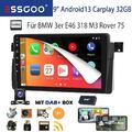 DAB+ 32GB Carplay Android13 Autoradio GPS Kam RDS Für BMW 3er E46 318 320 325 M3