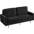 2-Sitzer Sofa Bequeme Sitzcouch mit Metallbeinen Polstersofa für kleine Räume 