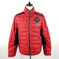 Camp David Steppjacke Herren M Rot Blau Jacke Winterjacke Logo Bestickt