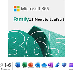 Microsoft 365 Family  Office 365 12 plus 3 GRATIS Monate 6 Nutzer 15 MonateMwst Rechnung | 24/7 - 5 Minuten Versand digital