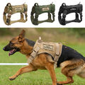Militär Taktisches Hundegeschirr MOLLE Weste für Große Hunde mit Aufkleber M-XL