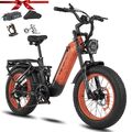 Cyrusher 20Zoll 20AH Elektrofahrrad Vollfederung Ebike Kommoda2.0 E-Mountainbike