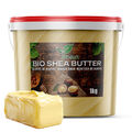 1kg Sheabutter unraffiniert BIO Eimer - 1000g handgeknetet vegan TOP Premium