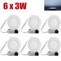 6X3W LED Einbaustrahler Einbau-Spots Bad Ultra-flach Einbau-Leuchten Spot Lampe