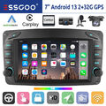 Android 13 Autoradio DVR Carplay GPS NAVI Für Mercedes W203 W209 Viano Vito W639