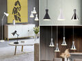 Wohnzimmer Lampen hängend Industrial Fabric Style Pendelleuchten Stehleuchten