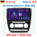 Für Skoda Octavia II 2008-2013 Android12 Autoradio GPS NAVI SAT WIFI BT 32G DAB+