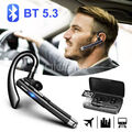 Wireless Bluetooth 5.3 Earpiece Headset Noise Cancelling Trucker Hands-free Call