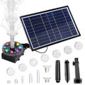 Solarpumpe Springbrunnen 7W Teichpumpe Brunnen Wasserspiel Akku Garten Fontäne