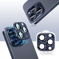 Aus Metall 3D Schutzglas Kamera für iPhone 11 12 13 14 15 16 Pro Max Panzerfolie