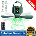 2 in 1 Campinglampe Zelt Lampe Ventilator mit LED Licht 5200mAh USB Akku Hanging