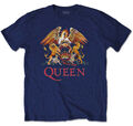 Queen 'Classic Crest' (Blau) T-Shirt