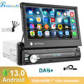 Mit DAB+ Autoradio 1 DIN 7 Zoll Android 13 GPS Navi WiFi USB Bluetooth FM 2+64GB