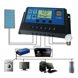 100A 12V-24V MPPT Solar Ladegerät Controller Panel Regler Daul USB Digital- Q3V3