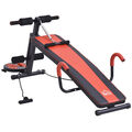 Sit Up Bank Bauchtrainer Trainingsbank Fitnessbank Verstellbar Rot+Schwarz