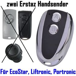 2 Stück Handsender für EcoStar 433 MHz RSE 2 RSC 2 RSZ Fernbedienung Liftronic