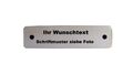 Namensschild Türschild Klingelschild Alu Edelstahl Look in 70 x 20 mm mit Gravur