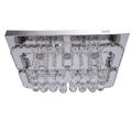 23.6" Rechteck Kristall Deckenlampe LED Deckenleuchte Dimmbar Luxus Kronleuchter