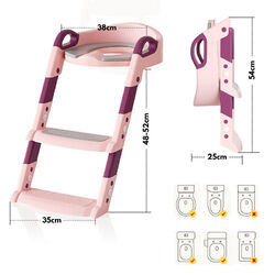 Toilettentrainer Kinder Lerntöpfchen 3 in 1 WC Sitz mit Treppe Toilettensitz