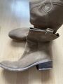 Dockers By Gerli Wildleder Stiefel Boots Gefüttert Gr 40 Neuw