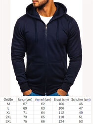 Herren Kapuzenpullover Zipp Pullover Sweatshirt Sweatjacke Basic Hoodie