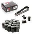 20x Radschraubenkappen Abdeckkappen Radmuttern lang 17 mm schwarz für SEAT