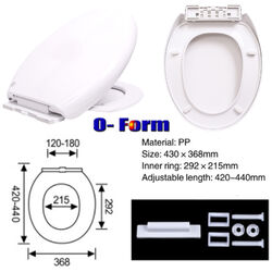 Premium Toilettendeckel, WC Sitz mit Absenkautomatik, Quick Release Funktion 