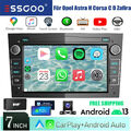 DAB+ Android 13 Carplay Autoradio GPS Navi Kam Für Opel Astra H Corsa D C Zafira