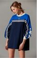 TOMMY HILFIGER Oversize Pullover Gr XS S 34 36 Logo blau weiß 169€ cool Warm