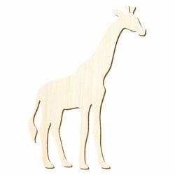 Holz Giraffe - 3-50cm Höhe - Basteln Deko 