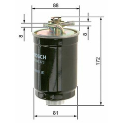 BOSCH Kraftstofffilter für SEAT AROSA 6H1 1.7 SDI 44 08/97-06/04 | VW LUPO I (6X