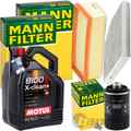 MANN INSPEKTIONSPAKET+5L MOTUL 8100 5W-30 MOTORÖL passend für AUDI A4 A5 Q5 TFSI