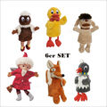 GRS HANDPUPPEN - SET - SANDMANN, PITTI, SCHNATTERINCHEN, MOPPI, FUCHS, ELSTER