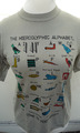 T-Shirt Herren/Jungen grau/grün Gr. 40 BAZEL Aufdruck: The Hieroglyphik Alphabet