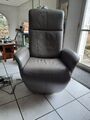 Relaxchair, elektrisch verstellbar, mit Aufstehhilfe, graues Leder