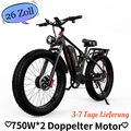 750W*2 E-bike,26Zoll Mountain Elektrofahrrad  Fat bike,48V20AH 50Km/h DUOTTS S26