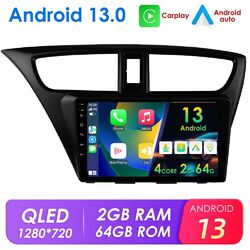 9" Carplay Android Autoradio Für Honda Civic Hatchback 2012-2017 Navigation GPS