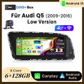 6+128G BT Carplay Für Audi Q5 Android 13 Autoradio WIFI GPS Navi DAB+ 4G LTE DSP