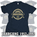 T-Shirt Geburtstag 18 30 40 50 60 70 Jahre Geschenk Jahrgang 1952-1992 Original