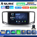 4+64G Android 14 Autoradio Carplay GPS Nav Kam Für VW Sharan 7N Seat Alhambra II