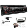 Kenwood Autoradio Spotify DAB Bluetooth Einbauset für Opel Corsa D satin stone