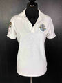 Iceberg Ice Polo Shirt Women Cotton Weiß Mit Patches SZ.S - 42