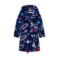 Kinder Jungen Mädchen Bademantel Kapuzen Bathrobe Kimono Nachtwäsche Flanell