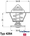 BorgWarner (Wahler) 4264.84D Thermostat für Kühlmittel Thermostat 