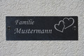 Türschild Namesschild Klingelschild Hausschild Schiefer mit Gravur Motiv: Herzen