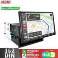 ATOTO 10.1" F7XED Autoradio 1/2DIN Eingebautes DAB Wireless Android Auto CarPlay