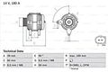 BOSCH Generator Für DODGE Journey SKODA Superb II VW Caddy IV 05-20 0986081230