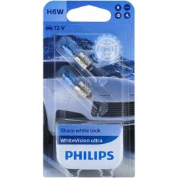 PHILIPS WhiteVision Signal und Innenraumbeleuchtung Intensiver Xenon-Effekt H6W