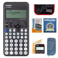 Casio FX-82 DE CW mit Jeans-Tasche,Zirkelset,Displayfolie,Arbeitsbuch,Garantie