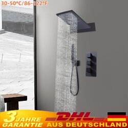 Shower Duschsystem Edelstahl Regendusche Duschset Duscharmatur mit Handbrause DE